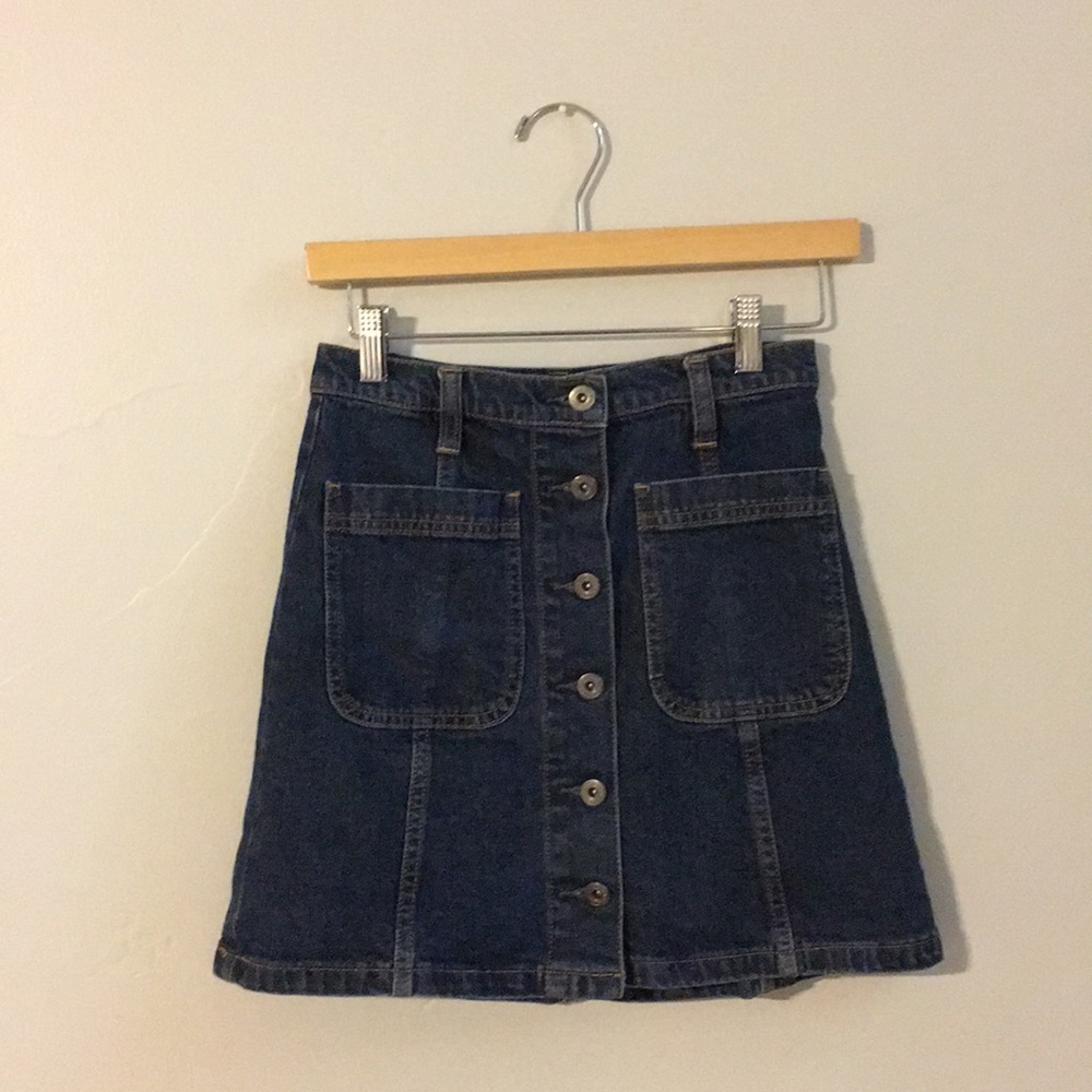 Denim button up skirt